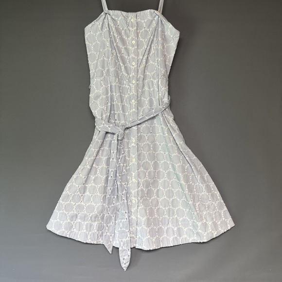 Banana Republic Dresses & Skirts - NWT Banana Republic Sz 10 Light Blue Eyelet Removable Strap Cotton Sundress $139